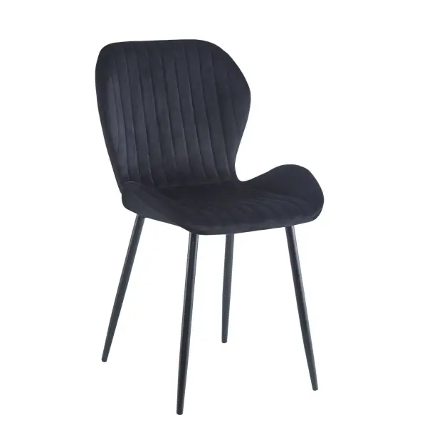 Krzesło tapicerowane czarny nogi czarny K1-FX
